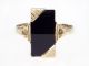 Art Deco 333 Gelb Gold Onyx Ring,  Antik,  Handarbeit Ringe Bild 2