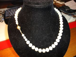 Ungetragene Echte Perlenkette Plus 585 Verschluss,  Traumlüster Mit 9,  5 - 9,  9 Mm Bild