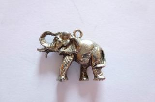 Edler Seltener Alter/antiker Anhänger Silber Figürlich Charivari Elefantvariante Bild