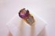 Prachtvoller Sehr Eleganter Ring Gold 333 Mit Großem Amethyst Und Zirkonia Ringe Bild 1