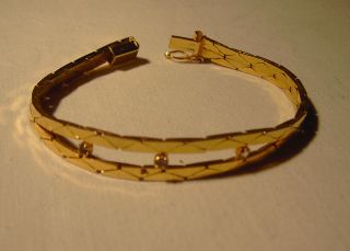 Erbstück: Schmales Elegantes Armband Vergoldet M.  3 Steinchen - Edel Bild