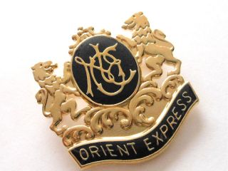 Brosche Orient Express Mit Löwen Vergoldet. Bild