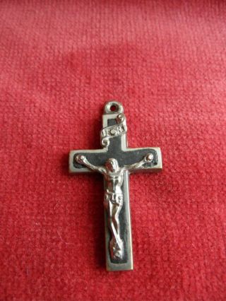 Kleines Sehr Altes Metall Kreuz Mit Korpus Anhänger Antik Selten Rar Bild