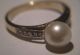 Art Deco Brillant Perlen Ring / 585er Gold / Große Akoya Perle / Neuw. Ringe Bild 6
