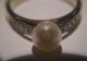 Art Deco Brillant Perlen Ring / 585er Gold / Große Akoya Perle / Neuw. Ringe Bild 7
