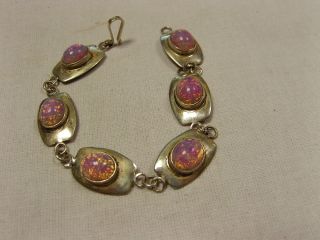 Außergewöhnliches Armband Opal? In 950 Silber,  17 Cm Bild