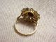 Art Deco - Norm Gold Großer Ring Granate 18 Mm Ringe Bild 2