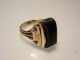 Art Deco 10k 416 Gold Ring Herrenring Mit Onyx Von Lgb 20,  5 Mm Ringe Bild 5
