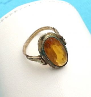 Antiker Gold Double Ring Mit Stein Bild
