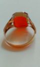 Art Deco 585er Rotgold - Ring Mit Einem Sehr Schönen 8eckigen Karneol Ringe Bild 11
