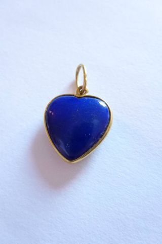 Sehr Exclusiver Und Eleganter Anhänger Herz Gold 585 Montur Mit Lapis Lazuli Bild