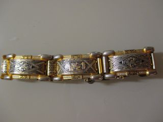 Wunderschönes,  Breites Toledo - Armband,  Mit Einschiebeverschluss U.  Sicherheits Bild