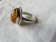 Alter Ring Silber 925 Bernstein Silberring Amber Antik Nachlaß Ringe Bild 6