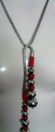 Jakob Bengel Art Deco Kette Galalith Glas Machine Age Long Necklace Dangle Ball Schmuck nach Epochen Bild 1