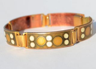 Vintage Armband Modernist Enamel Perli Schibensky Scholz Lammel German Bracelet Bild