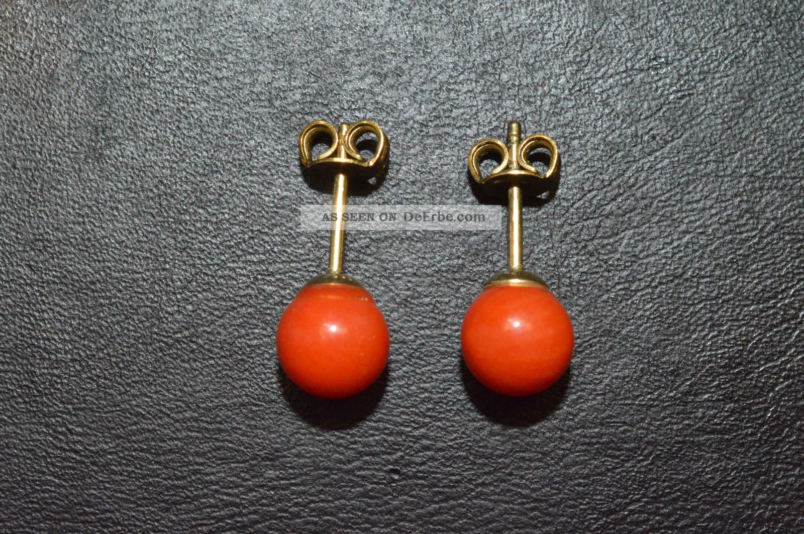 Ohrstecker Rote Koralle 333 Länge 17, 38 Mm Ohrringe Ohrhänger