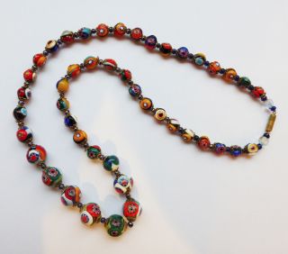 Alte Wunderschöne Perlenkette Aus Murano Glas Bild