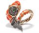 Ein Fisch Großer Gold Ring Mit Koralle,  Diamanten & Smaragd Rotgold Diamant Ringe Bild 4