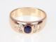 Jugendstil 585 Gold 0,  58 Ct Saphir 0,  25 Ct Diamant Verlobung Band Ring,  Antik Ringe Bild 1