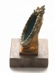 Jugendstil Taschenuhrenständer Bronze Vergoldet Mit Marmorsockel Um 1910 Bronze Bild 1