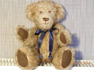 Teddybär Einzelstück Handgefertigt Unikat Alle Gelenke Beweglich Zur Dekoration Bild