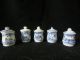 16 Teile Küchengeschirr Blau - Weisses Porzellan Um 1900 Puppenstube Puppenküche Original, gefertigt vor 1970 Bild 1