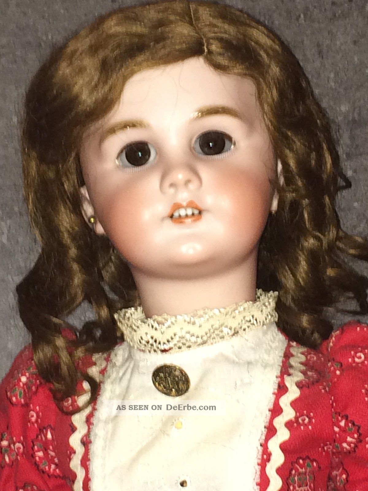 A Fleischmann & Bloedel bisque head Eden Bébé doll, the bisque head with fixed blue glass eyes, p