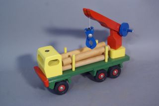 Schöner Alter Siso Holztransporter°holzspielzeug Lkw°vintage Spielzeug°wood Toy Bild
