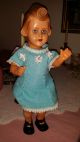 Antike Alte Puppe Mit Haartolle Zelluloid/tourtelon 43cm Gemalte Augen Selten Puppen & Zubehör Bild 2
