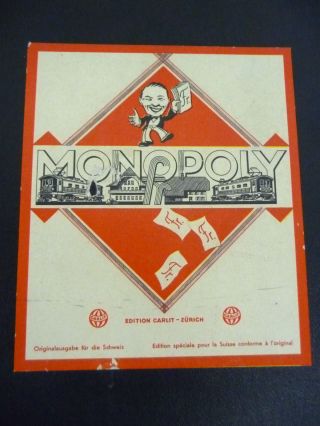 Monopoly Spiel Schweizer Monopoly Rarität. Bild