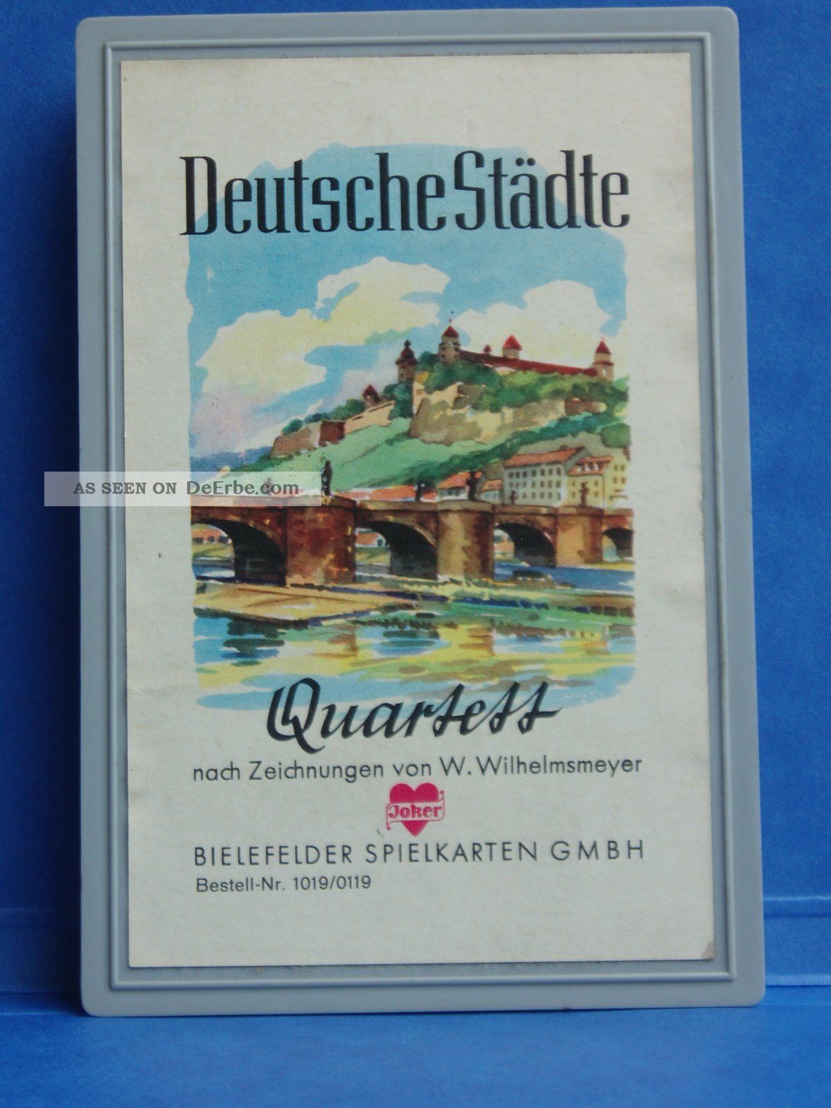 Quartett,  Deutsche Städte,  36 Blatt,  Alt,  Für Sammler?,  Bielefelder Spielkarten Gefertigt nach 1945 Bild