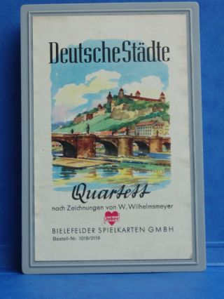 Quartett,  Deutsche Städte,  36 Blatt,  Alt,  Für Sammler?,  Bielefelder Spielkarten Bild