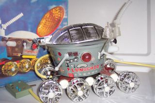 Space Ship Lunochod Sputnik Mondauto Blechspielzeug Tin Toys Bild