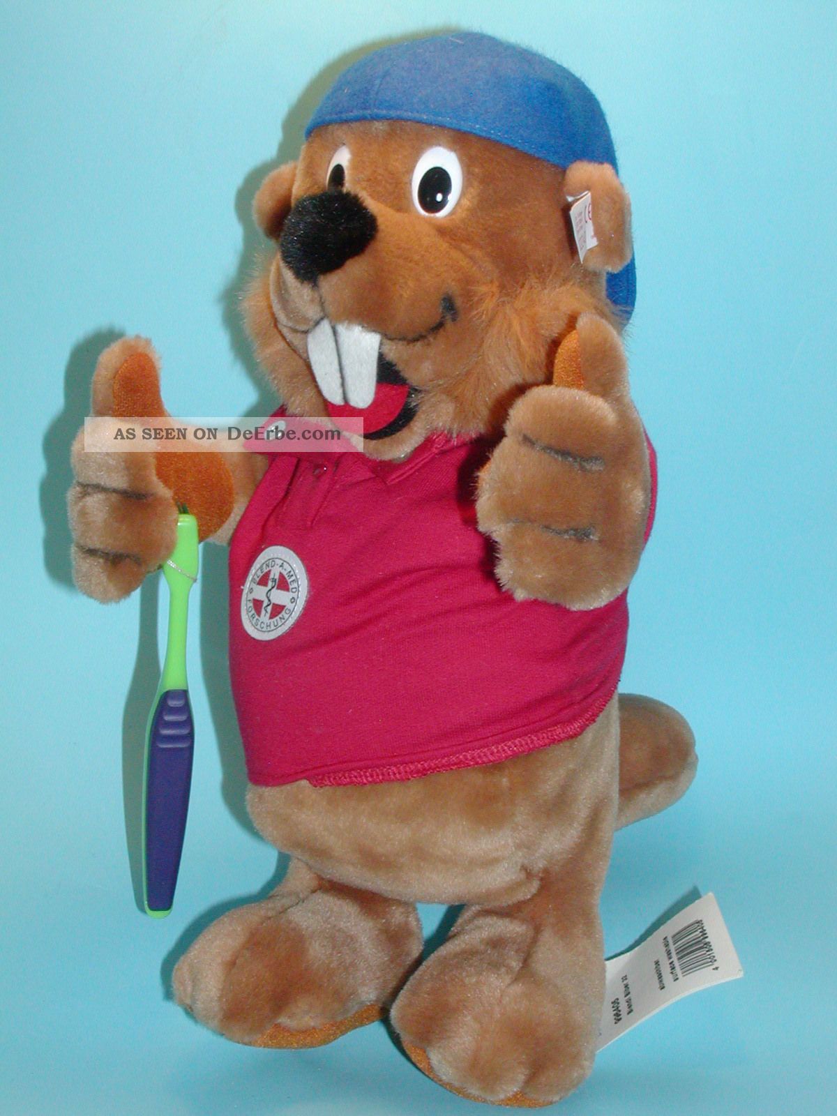 Figurine Publicitaire BLENDI Biber De Blend-a-Med – 31 Cm, Vintage 1980, PVC