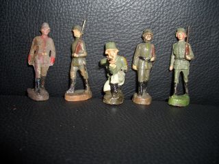 Konvolut Elastolin Lineol 5 Soldaten Schützen Figuren Sammlung 10 Bild