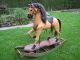 Seltenes Nostalgisches Schaukelpferd Karusellpferd Holzpferd Holzspielzeug Bild 9
