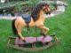 Seltenes Nostalgisches Schaukelpferd Karusellpferd Holzpferd Holzspielzeug Bild 11