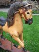 Seltenes Nostalgisches Schaukelpferd Karusellpferd Holzpferd Holzspielzeug Bild 3