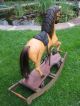Seltenes Nostalgisches Schaukelpferd Karusellpferd Holzpferd Holzspielzeug Bild 6
