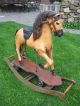 Seltenes Nostalgisches Schaukelpferd Karusellpferd Holzpferd Holzspielzeug Bild 7