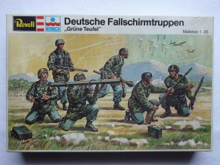 ,  Deutsche Fallschirmtruppen,  Revell 1:35 - 70er Jahre - Karton Bild