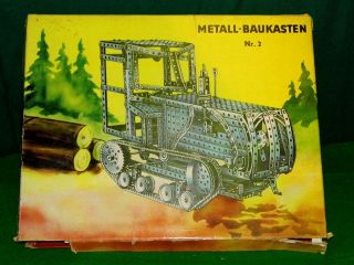 Ddr Baukasten Scheffler`s Metallbaukasten Burgstädt 1960 Grundkasten Nr.  2 Ovp Bild
