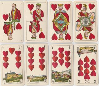 Antique Playing Cards 1880 Preußisches B.  Ansichten Altenburg Kühne & Pleissner Bild