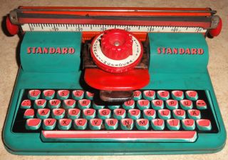 Alte Mechanische Standard Kinderschreibmaschine Schreibmaschine Blechspielzeug Bild