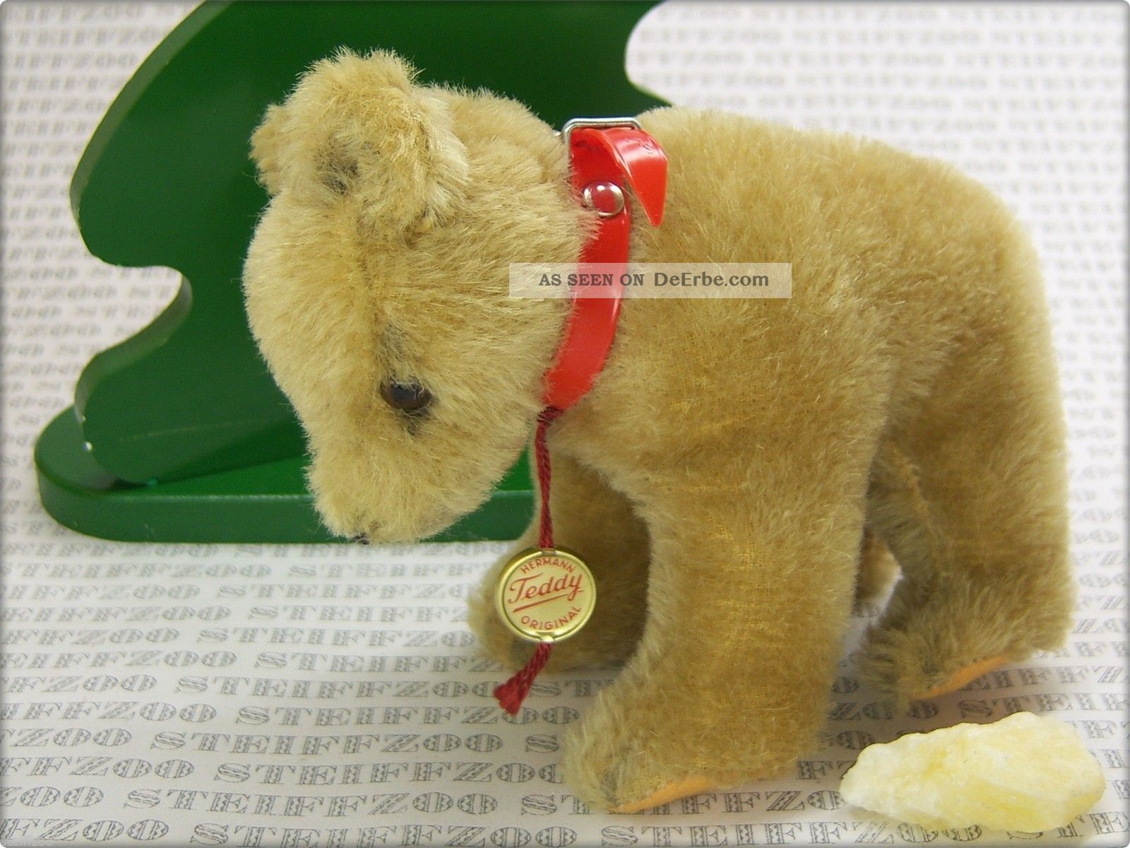 Hermann Alter Kleiner BÄr BraunbÄr Old Small Brown Bear With Id Button Grizzly Stofftiere & Teddybären Bild