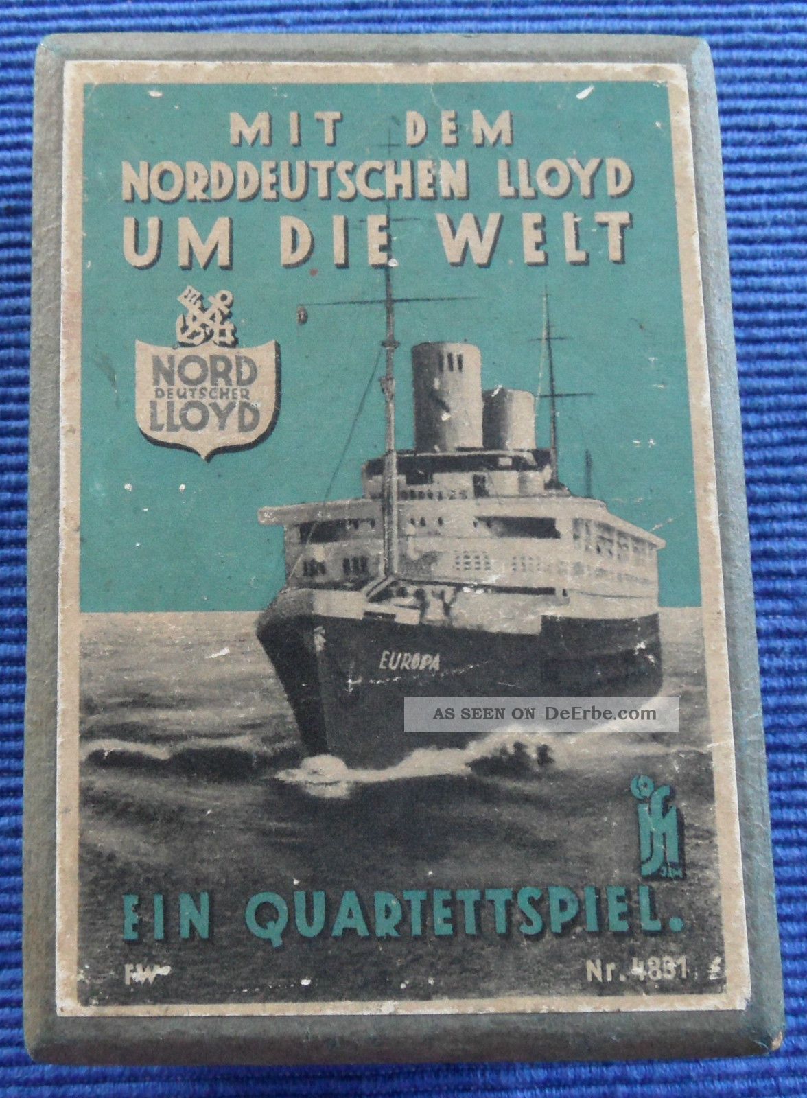 Quartett,  Kartenspiel 20er/ 30er Jahre 
