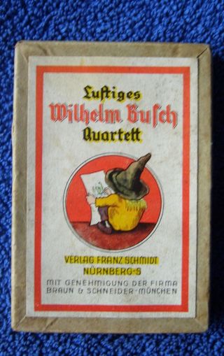 Quartettspiel,  Lustiges Wilhelm Busch Quartett,  Alt Ca.  Von 1946 Bild