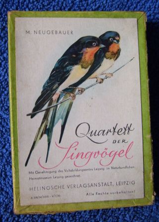 Quartettspiel,  Quartett Der Singvögel,  Alt Ca.  Von 1955 Bild