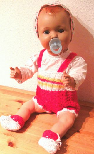 Uralte Puppe Sonneberger Massepuppe 66 Cm Sehr Groß Baby Sp 2542 Bild