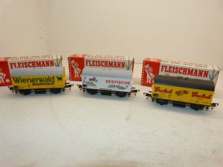 Ho 1/87 Konvolut 3 Stck Fleischmann Güterwagen Ovp Sammler Bild
